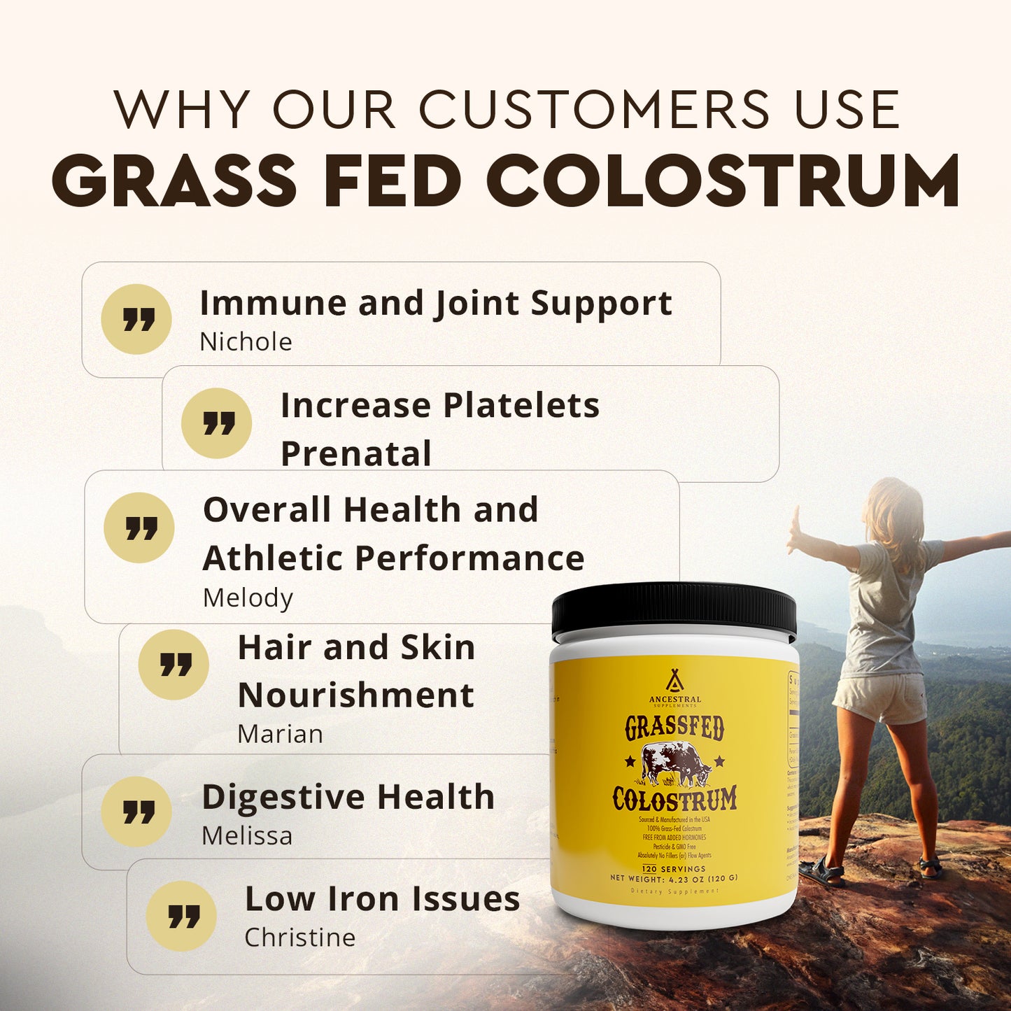 Grass Fed Beef Colostrum Jar