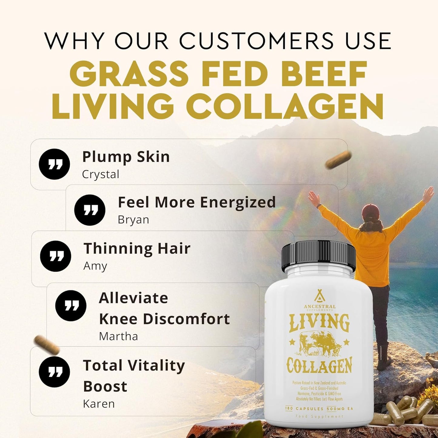 Grass Fed Beef Living Collagen