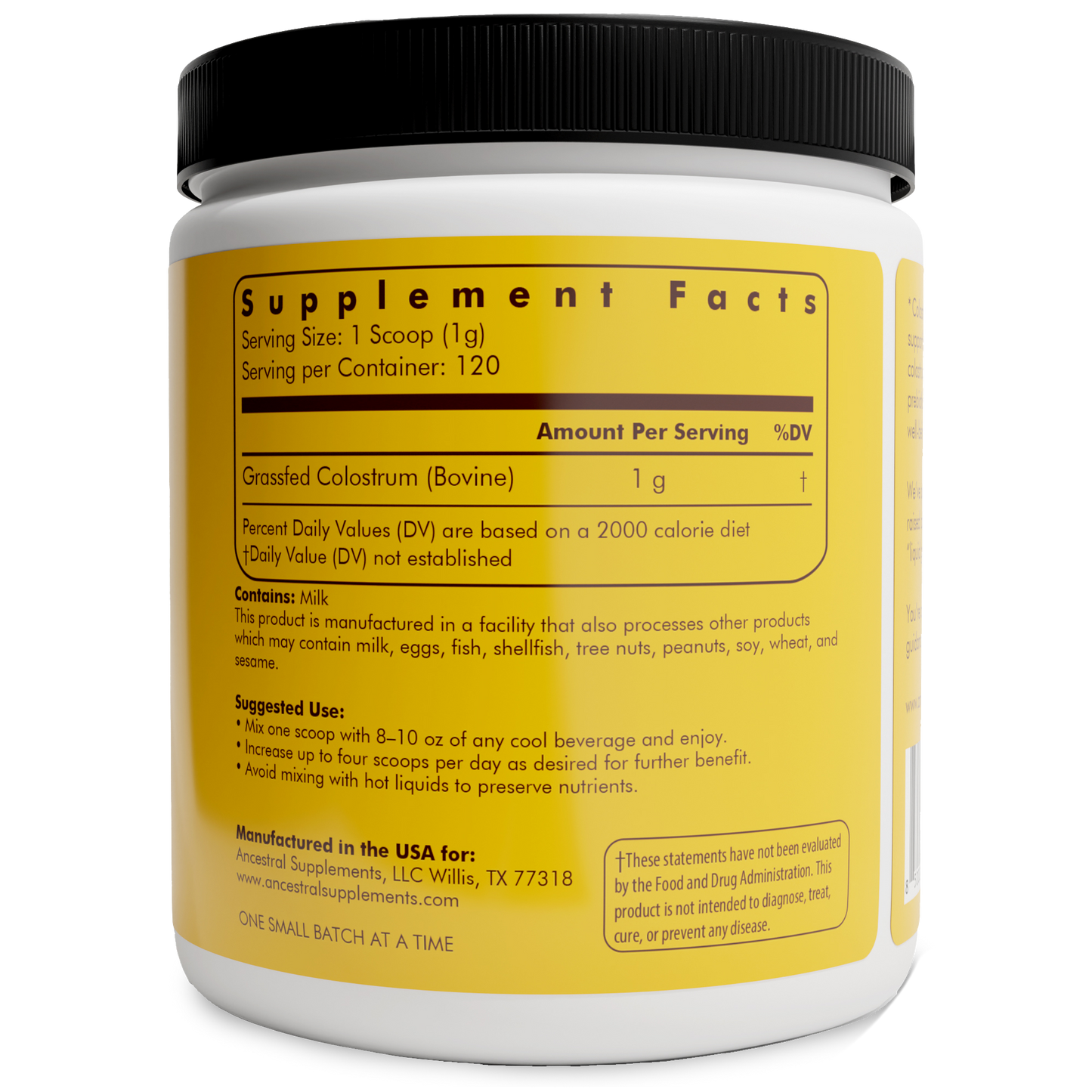 Grass Fed Beef Colostrum Jar