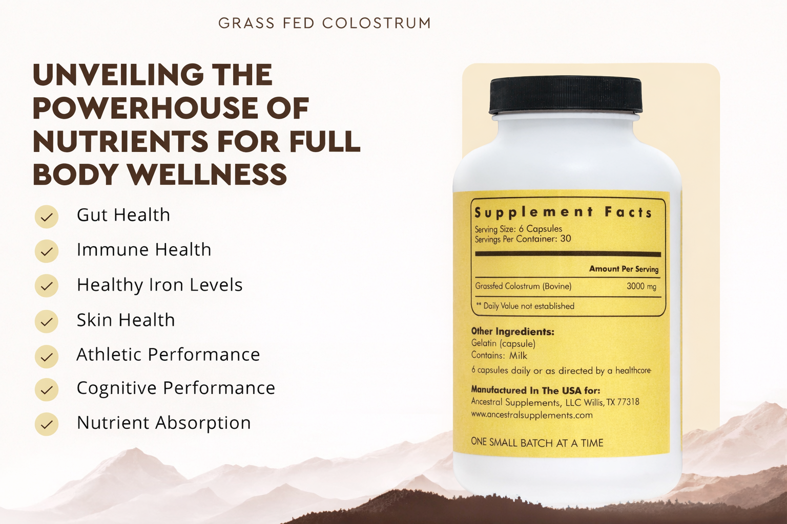 Grass Fed Beef Colostrum