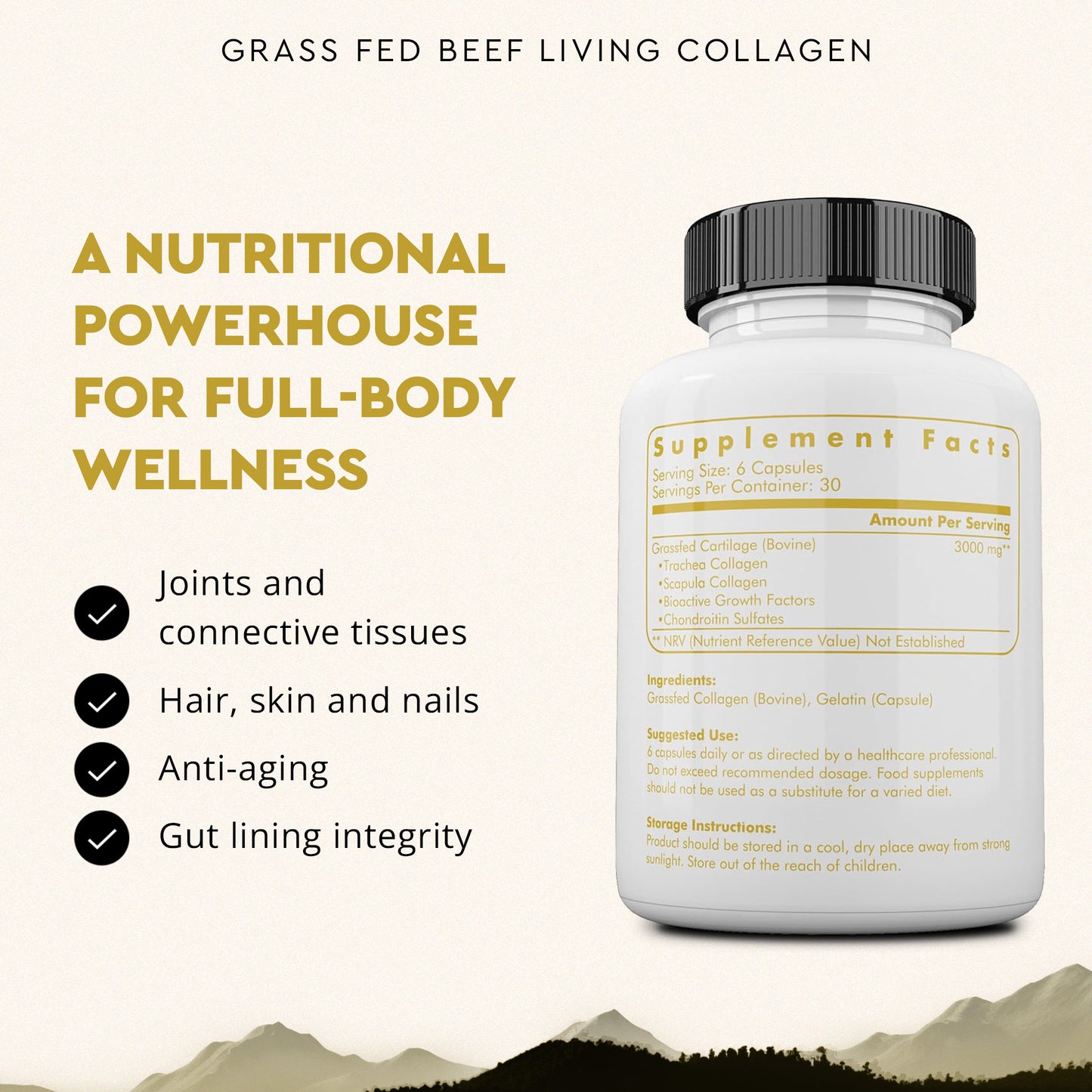 Grass Fed Beef Living Collagen