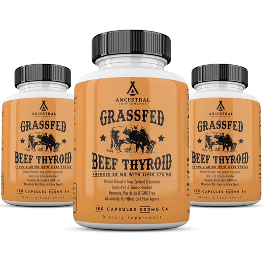 Grass Fed Beef Thyroid 3-Pack