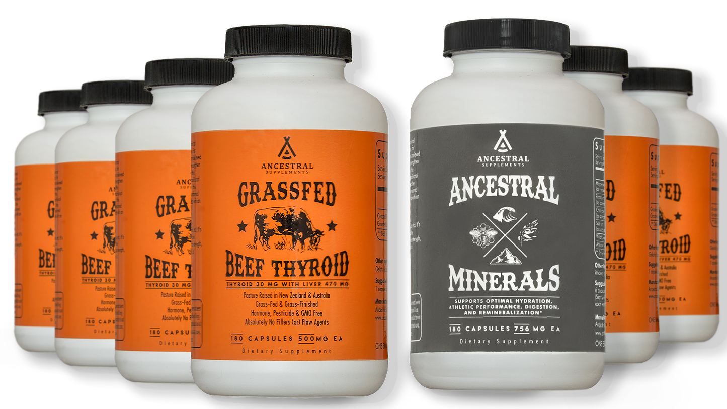Grass Fed Beef Thyroid Buy 4 Get 2 (Plus Free Minerals) (VIP)
