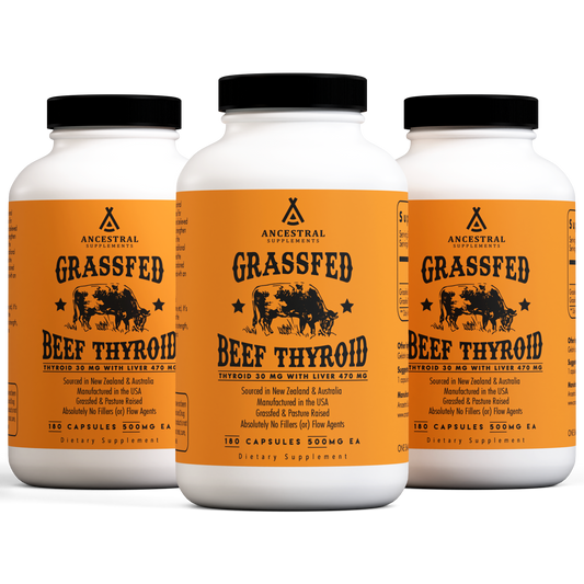 Grass Fed Beef Thyroid 3-Pack