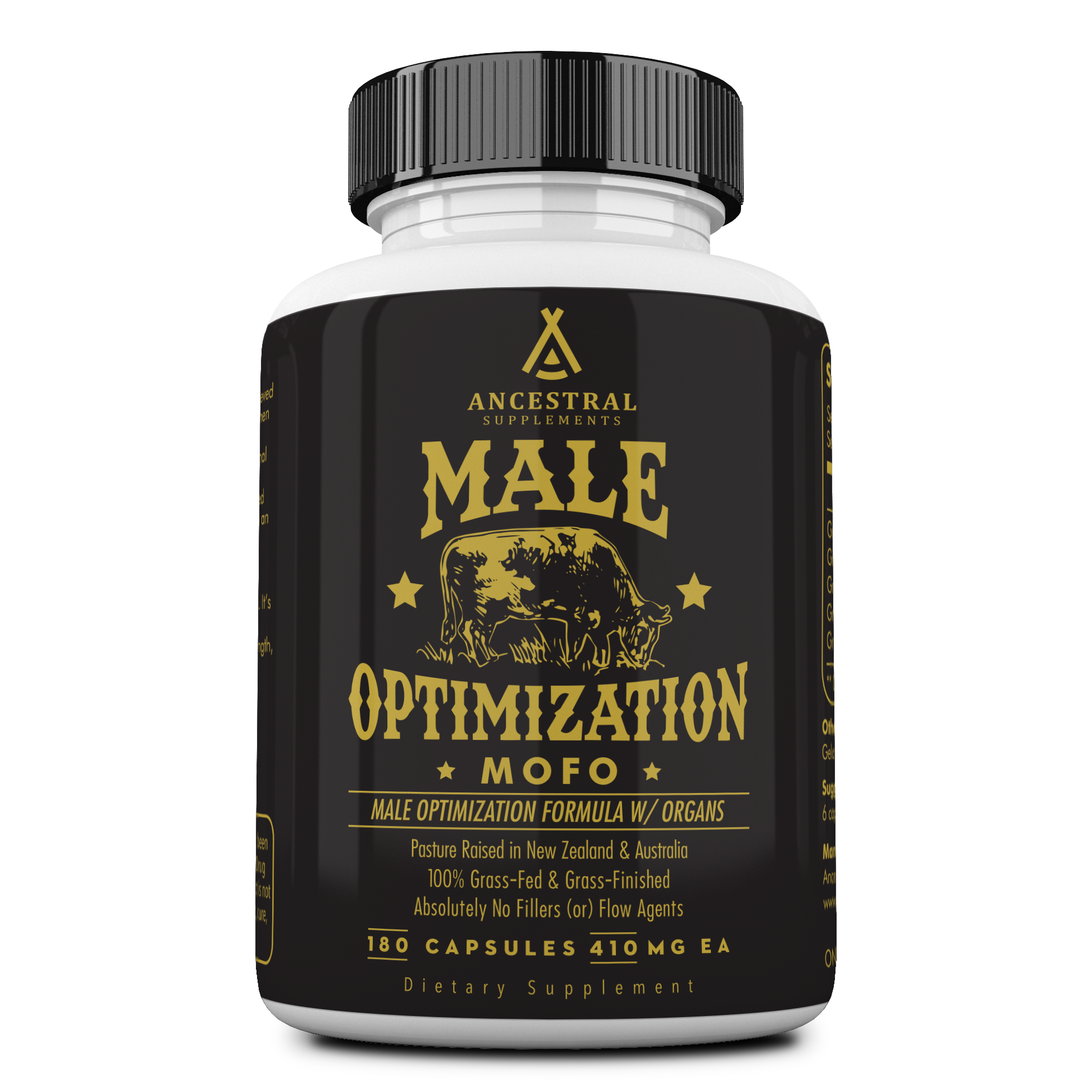 A bottle of Ancestral Supplements Female Enhancement dietary capsules.