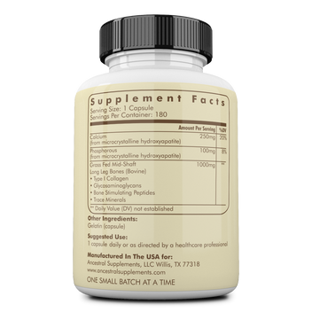 Grass Fed Beef Living Bone - Ancestral Supplements